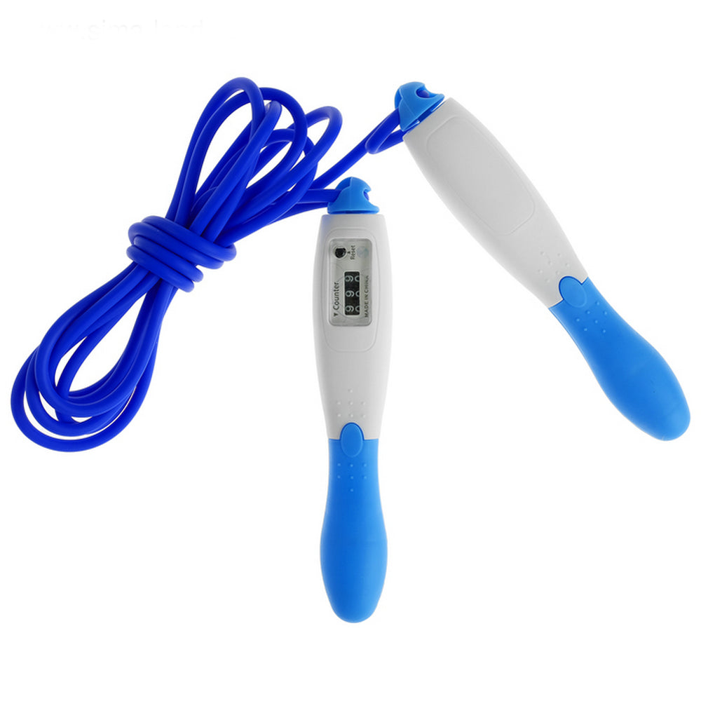 Скакалка з лічильником "Кеглі", Синій / Спортивна скакалка для схуднення / Скакалка з регульованою довжиною