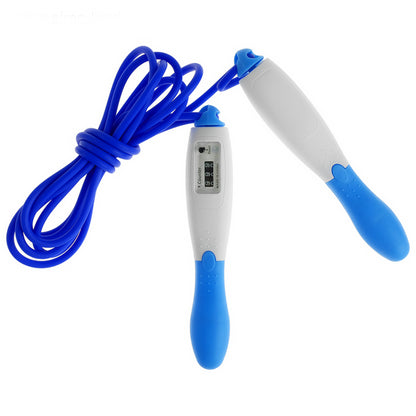 Скакалка з лічильником "Кеглі", Синій / Спортивна скакалка для схуднення / Скакалка з регульованою довжиною