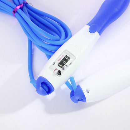 Скакалка з лічильником "Кеглі", Синій / Спортивна скакалка для схуднення / Скакалка з регульованою довжиною