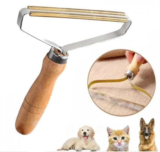 Щітка бритва для видалення катишок з одягу / Двостороння щітка-скребок для видалення шерсті тварин