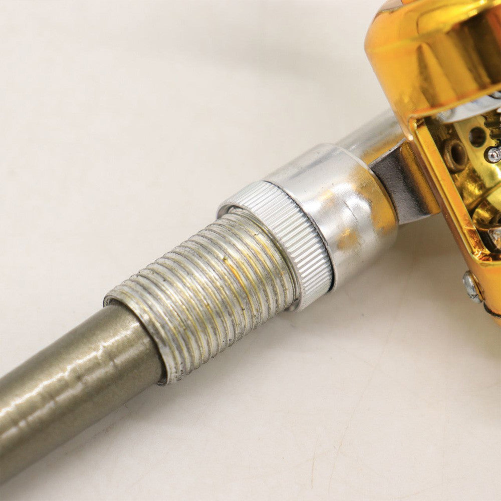 Вудка-ручка з котушкою EL-1220, Сіра / Набір рибалки / Кишенькова міні вудка складна, телескопічна