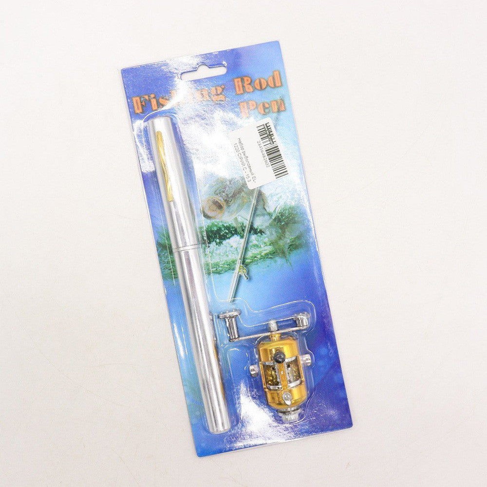 Вудка-ручка з котушкою EL-1220, Сіра / Набір рибалки / Кишенькова міні вудка складна, телескопічна