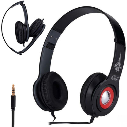 Навушники MDR KS-611 дротяні, Чорні / Накладні навушники для комп'ютера та смартфону