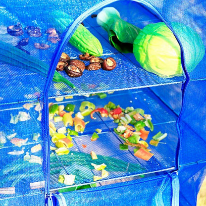 Складна сітка для сушіння риби (35х35х65 см), 3 яруси / Сушарка для грибів, овочів та фруктів