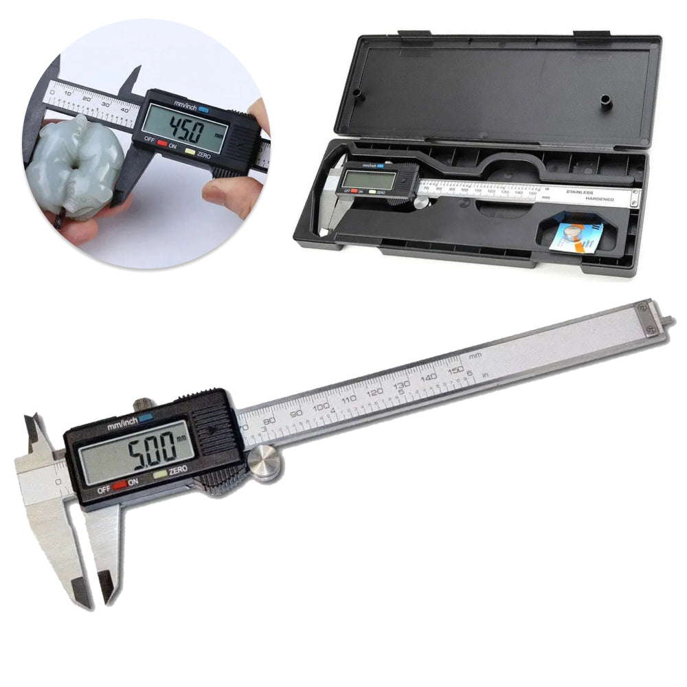 Цифровий штангенциркуль 150 мм, Digital Caliper + кейс / Мікрометр з LCD дисплеєм / Електронний штангенциркуль