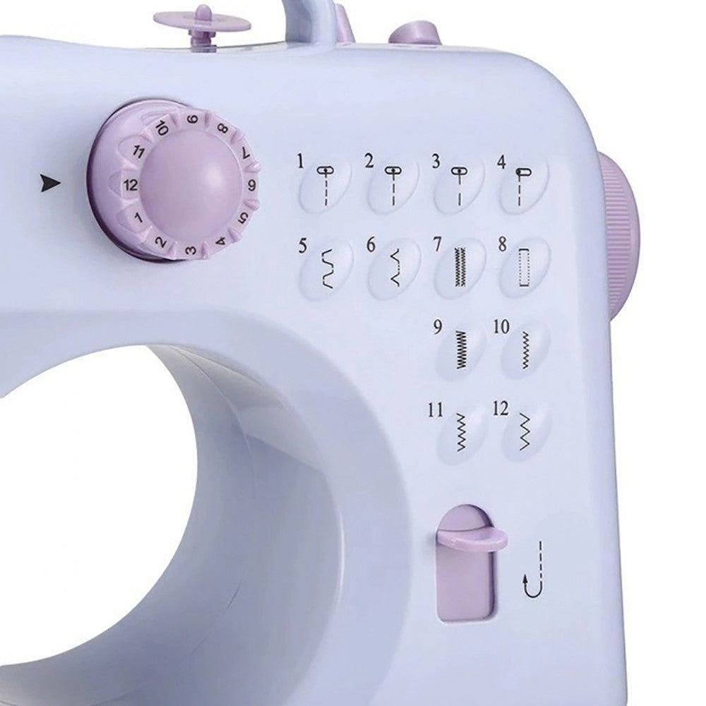 Швейна машинка 12в1 з оверлоком та педаллю FHSM-505 / Портативна машинка швейна / Міні-швейна машинка