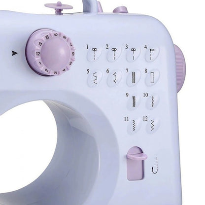 Швейна машинка 12в1 з оверлоком та педаллю FHSM-505 / Портативна машинка швейна / Міні-швейна машинка