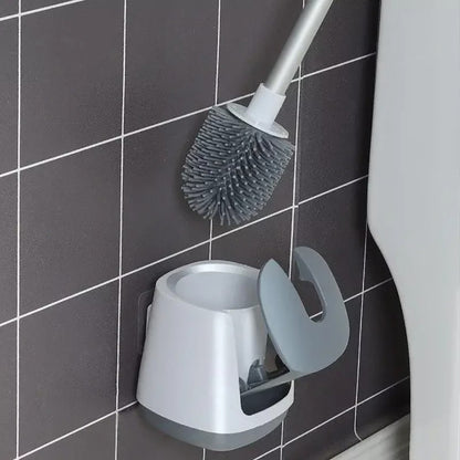 Йоршик для унітазу з автоматичним відкриттям та силіконовою щіткою / Підвісний йоржик щітка з кріпленням