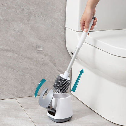 Йоршик для унітазу з автоматичним відкриттям та силіконовою щіткою / Підвісний йоржик щітка з кріпленням