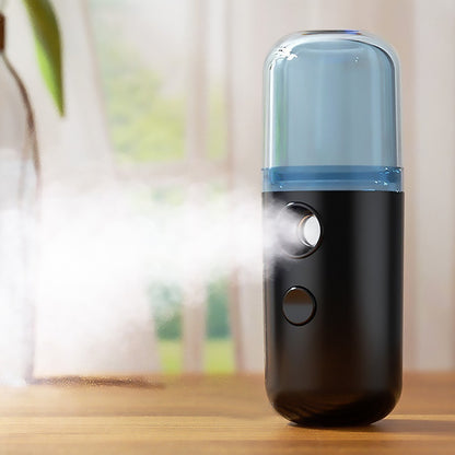 Зволожувач для шкіри обличчя 30 мл ультразвуковий Nano Mist, Чорний / Портативний нано спрей