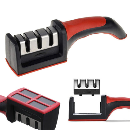 Точилка для ножів ручна, Sharpener RS-168 NJ-523 / Кухонна ножеточка з ручкою / Ручна точилка ножів