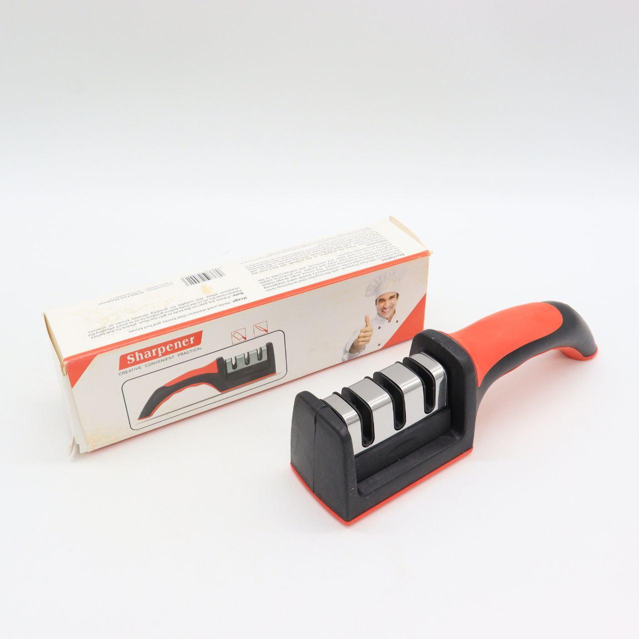 Точилка для ножів ручна, Sharpener RS-168 NJ-523 / Кухонна ножеточка з ручкою / Ручна точилка ножів