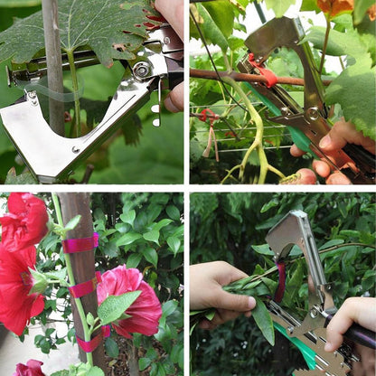Степлер для підв'язування рослин + стрічка, Tapetool / Садовий степлер-тапенер для підв'язки винограду та овочів