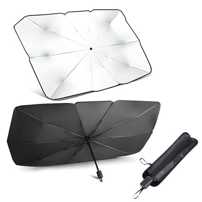 Сонцезахисна парасолька для лобового скла (120х70см) + чохол / Автомобільна парасолька на лобове скло