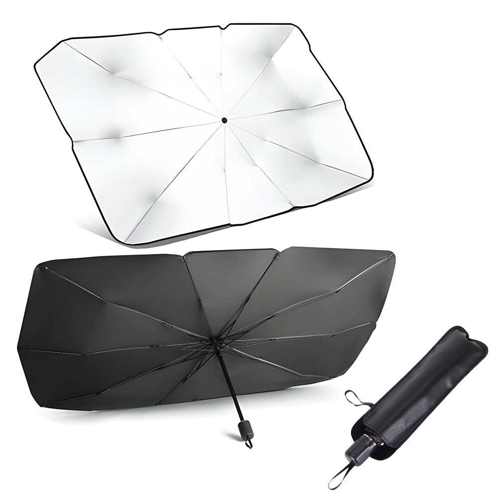 Сонцезахисна парасолька для лобового скла (120х70см) + чохол / Автомобільна парасолька на лобове скло