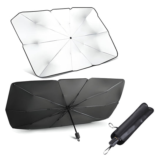 Сонцезахисна парасолька для лобового скла (120х70см) + чохол / Автомобільна парасолька на лобове скло
