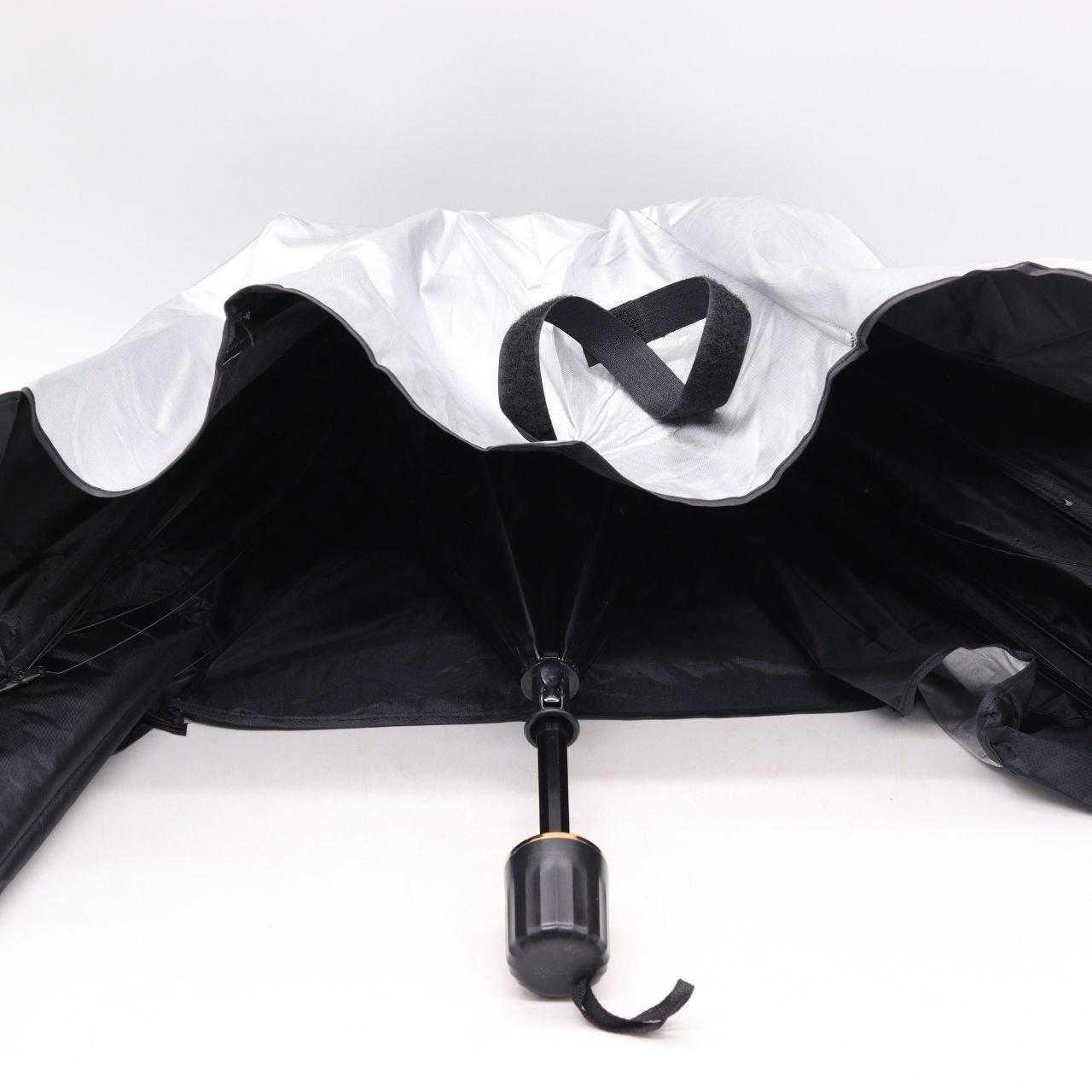 Сонцезахисна парасолька для лобового скла (120х70см) + чохол / Автомобільна парасолька на лобове скло