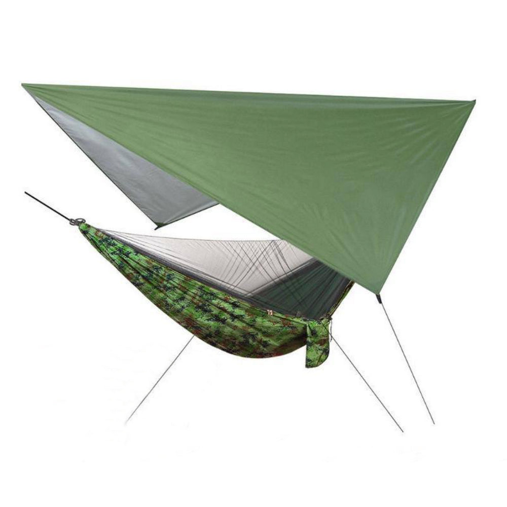 Гамак підвісний з москітною сіткою та тентом, до 200 кг (240×150см), Піксель / Туристичний гамак-намет