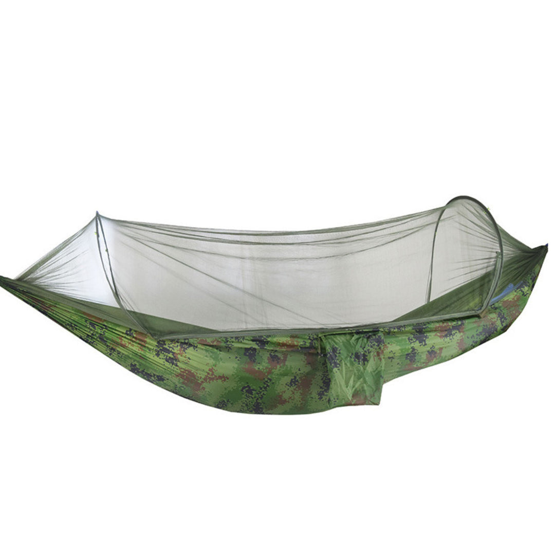 Гамак підвісний з москітною сіткою та тентом, до 200 кг (240×150см), Піксель / Туристичний гамак-намет
