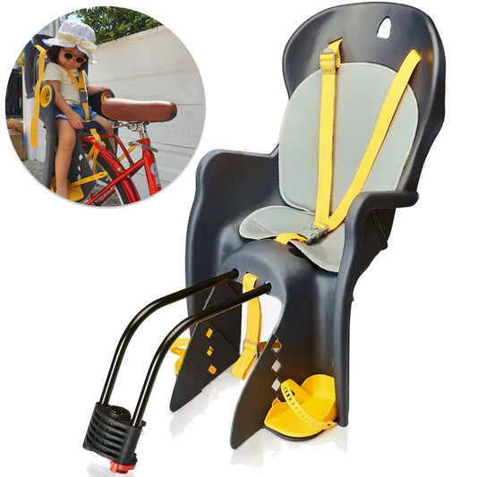 Дитяче крісло на велосипед BG-5, Сіре / Велокрісло дитяче / Велосипедне сидіння