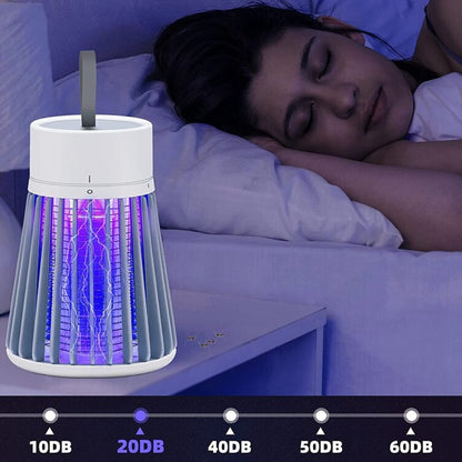 Антимоскітна лампа від комарів, від USB, Electronic shock, Сірий / Відлякувач комах