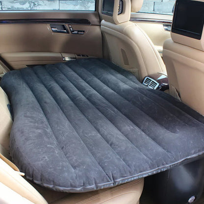 Матрац автомобільний на заднє сидіння 135x80см + насос, Чорний / Надувний матрац в машину / Ліжко-матрац