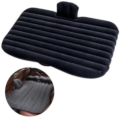 Матрац автомобільний на заднє сидіння 135x80см + насос, Чорний / Надувний матрац в машину / Ліжко-матрац