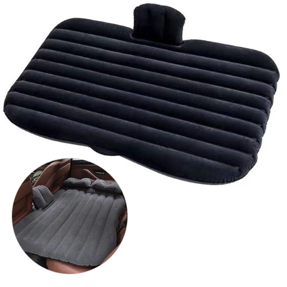 Матрац автомобільний на заднє сидіння 135x80см + насос, Чорний / Надувний матрац в машину / Ліжко-матрац