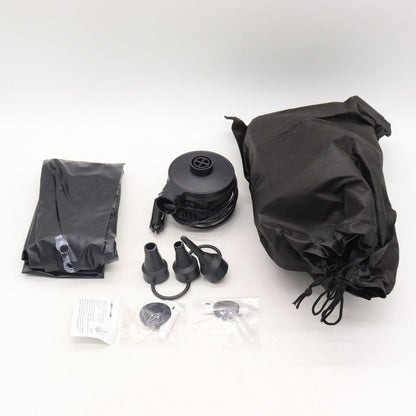 Матрац автомобільний на заднє сидіння 135x80см + насос, Чорний / Надувний матрац в машину / Ліжко-матрац