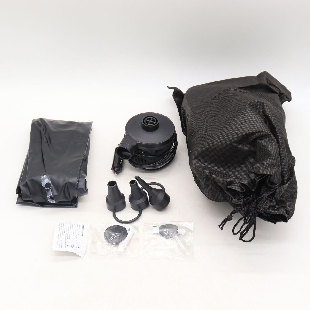 Матрац автомобільний на заднє сидіння 135x80см + насос, Чорний / Надувний матрац в машину / Ліжко-матрац