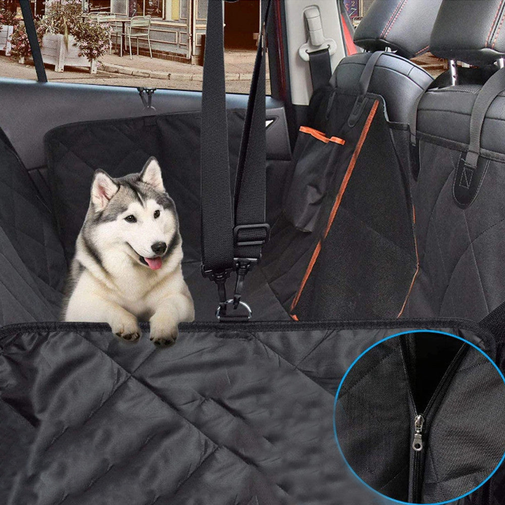 Чохол-гамак автомобільний для перевезення тварин, 120х56 см, Чорний / Накидка на заднє сидіння авто для собак