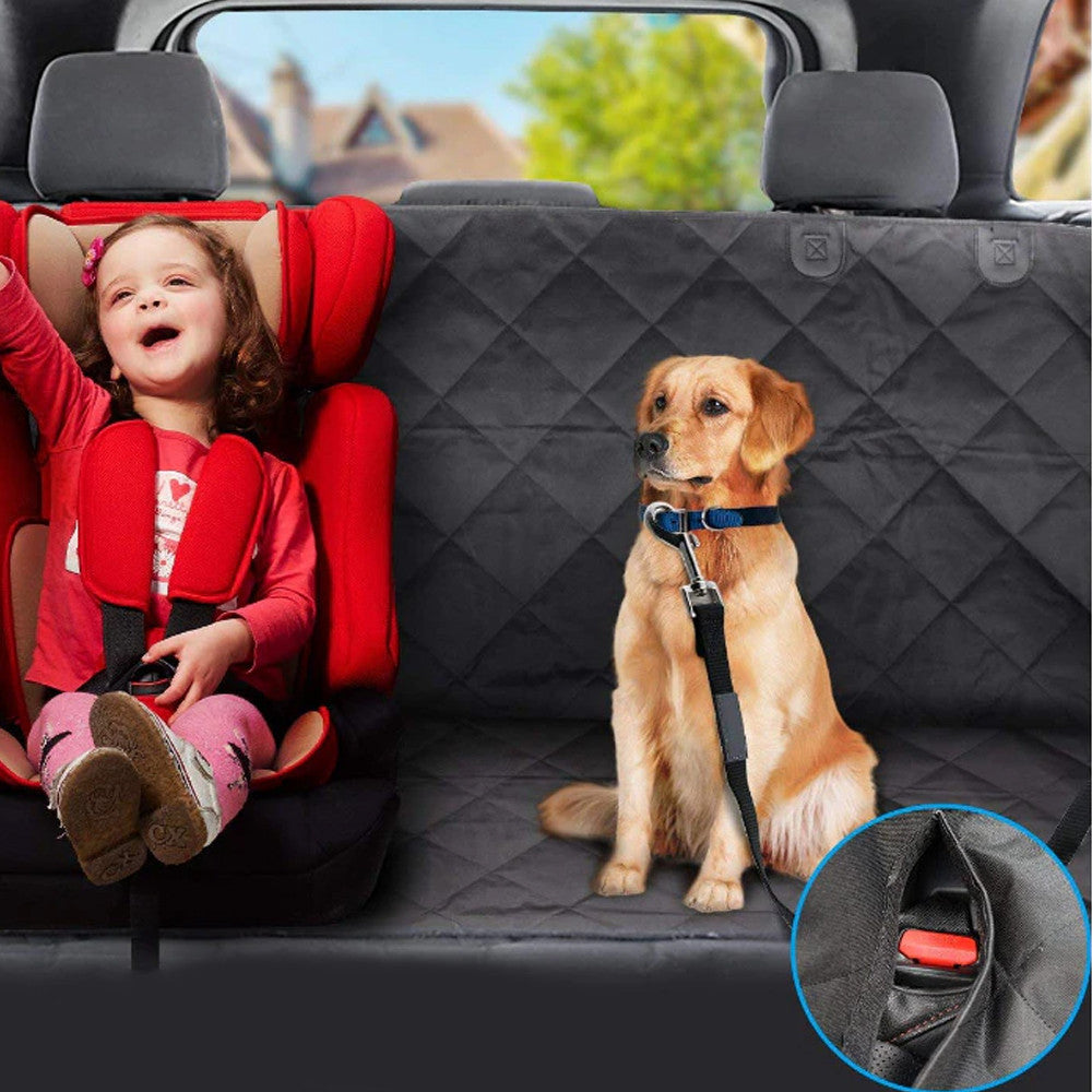 Чохол-гамак автомобільний для перевезення тварин, 120х56 см, Чорний / Накидка на заднє сидіння авто для собак