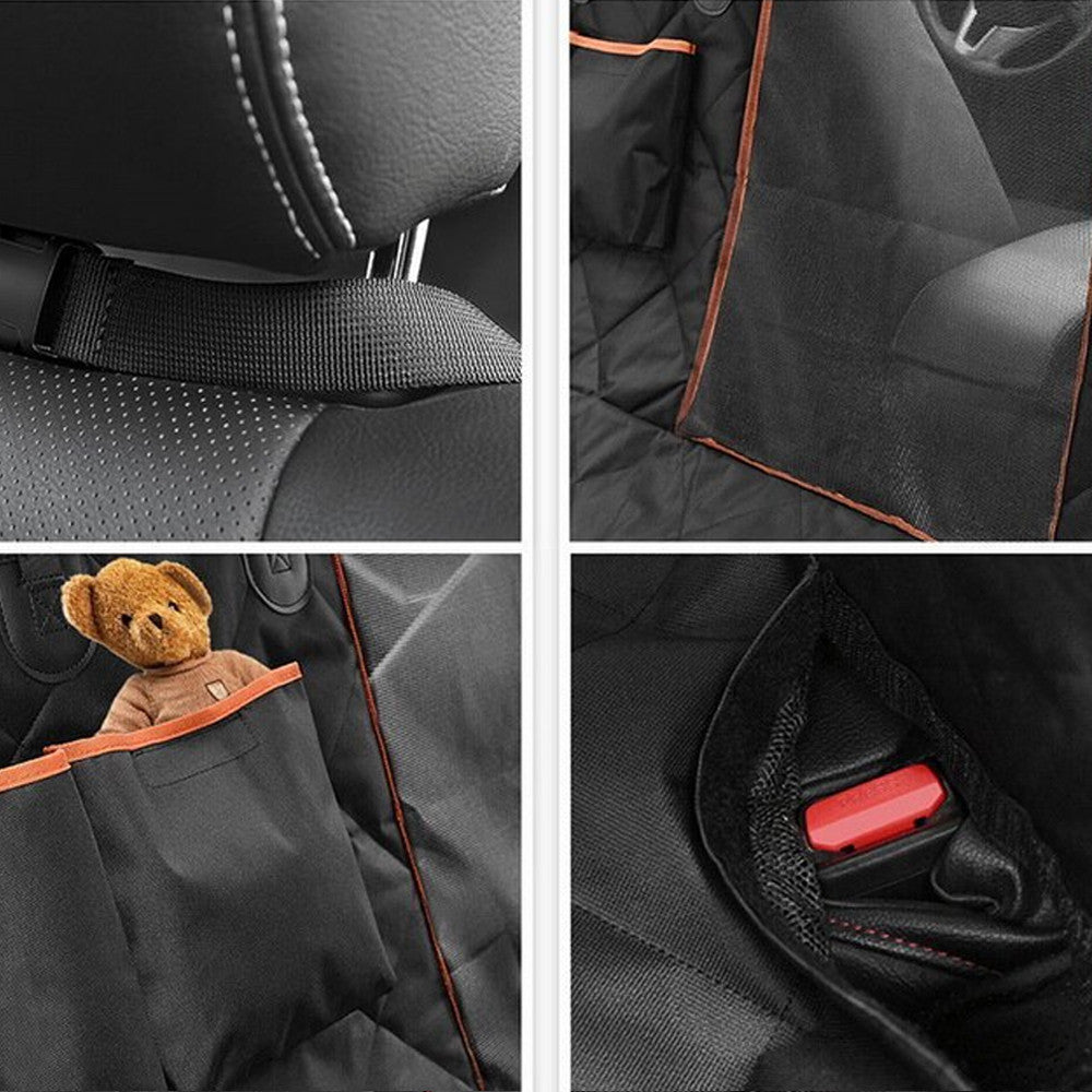 Чохол-гамак автомобільний для перевезення тварин, 120х56 см, Чорний / Накидка на заднє сидіння авто для собак