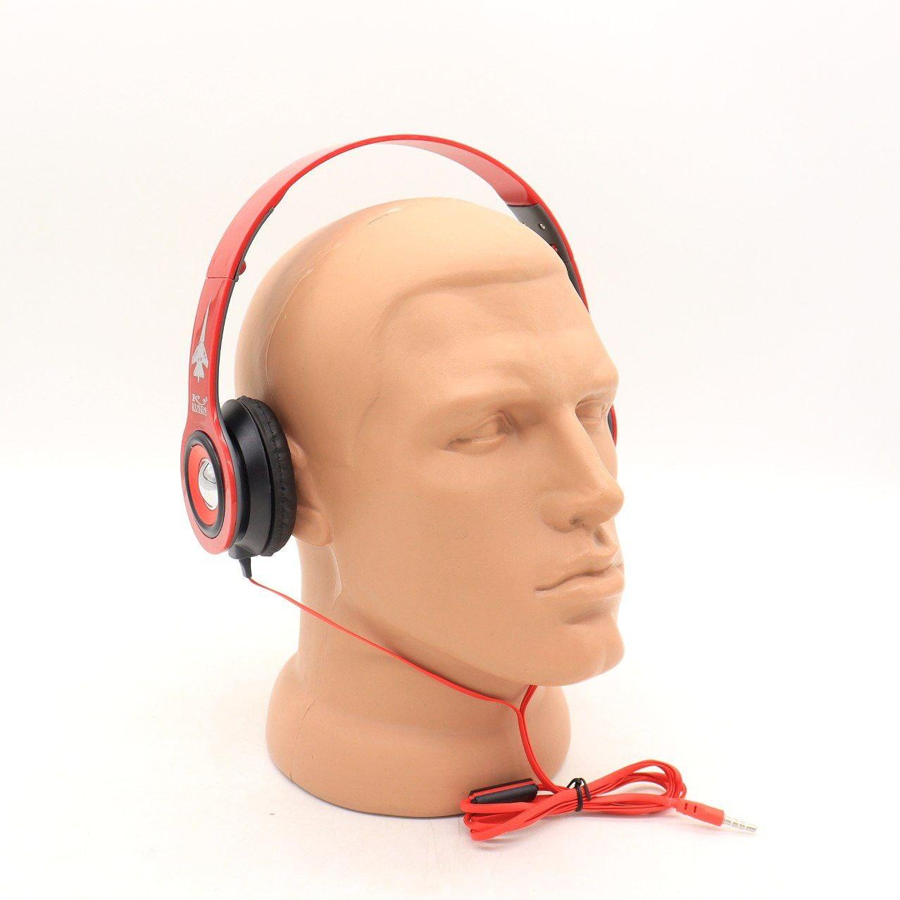 Навушники MDR KS-611 дротяні, Червоні / Накладні навушники для комп'ютера та смартфону