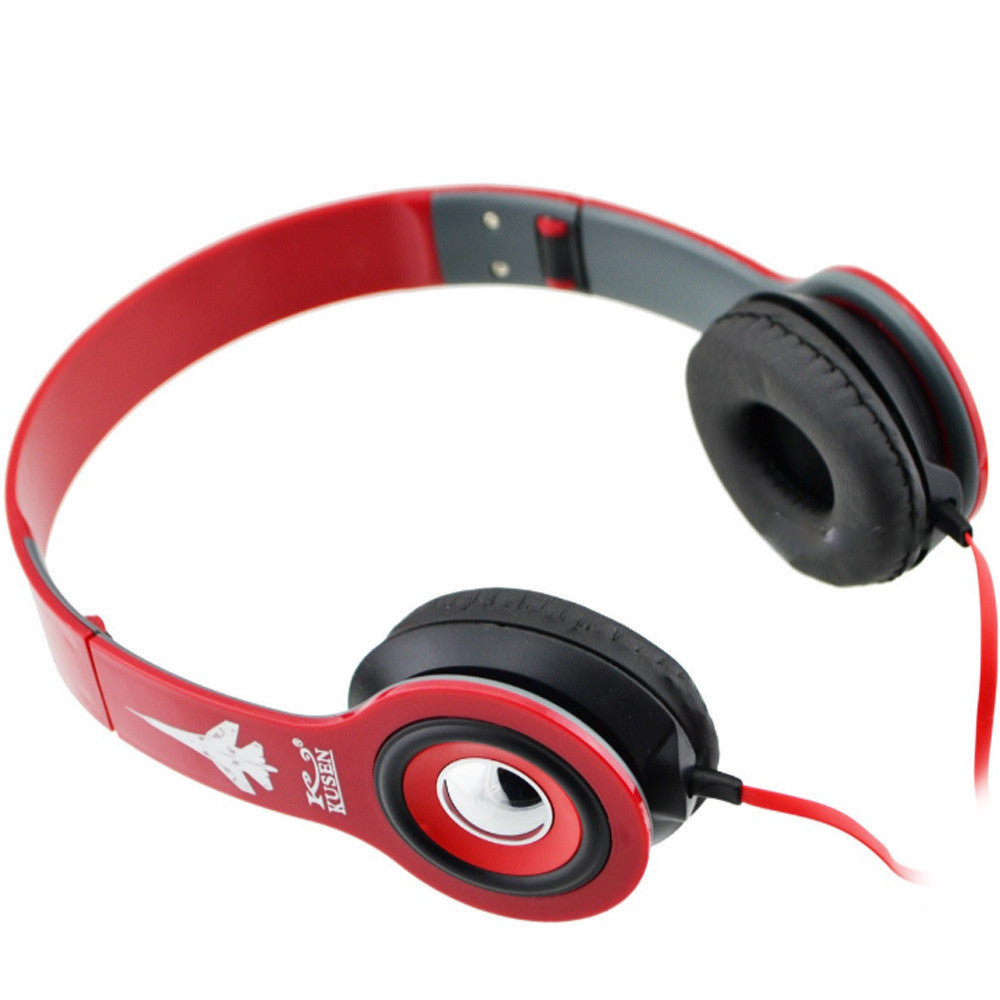 Навушники MDR KS-611 дротяні, Червоні / Накладні навушники для комп'ютера та смартфону