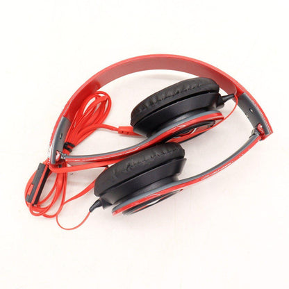 Навушники MDR KS-611 дротяні, Червоні / Накладні навушники для комп'ютера та смартфону