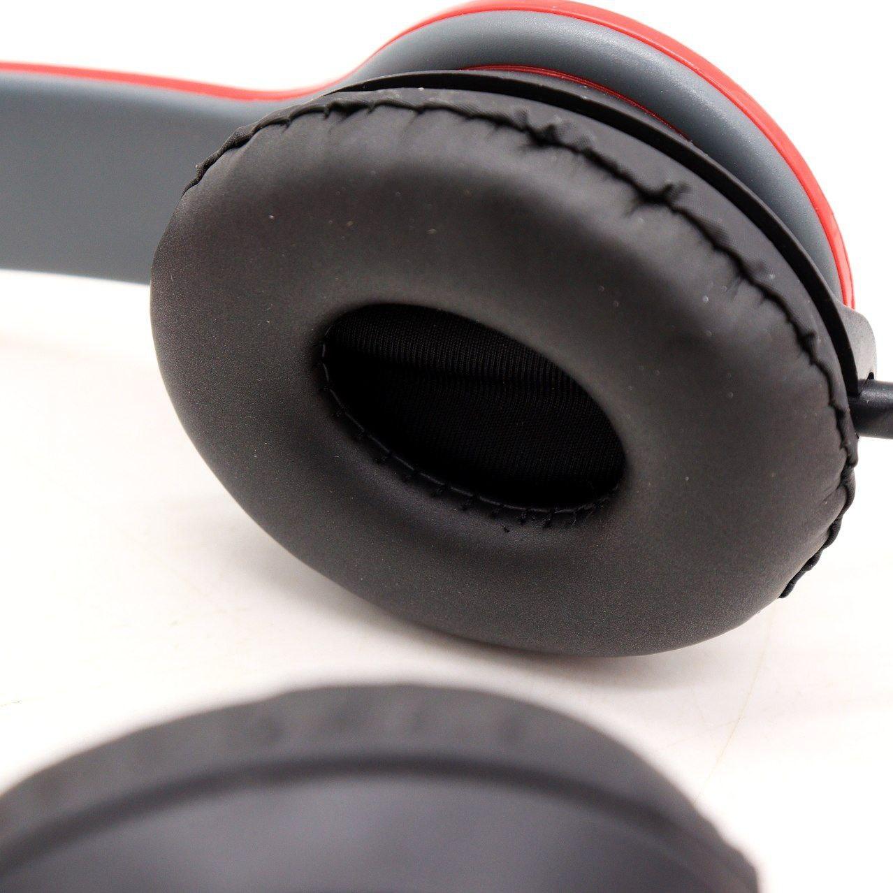 Навушники MDR KS-611 дротяні, Червоні / Накладні навушники для комп'ютера та смартфону