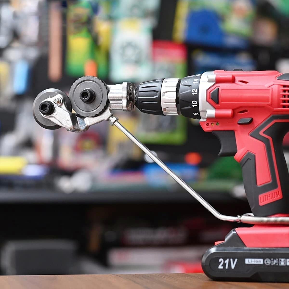 Насадка на дриль для різання металу 0,3-1,5 мм / Насадка ножиці по металу для шуруповерта / Ножиці для дриля