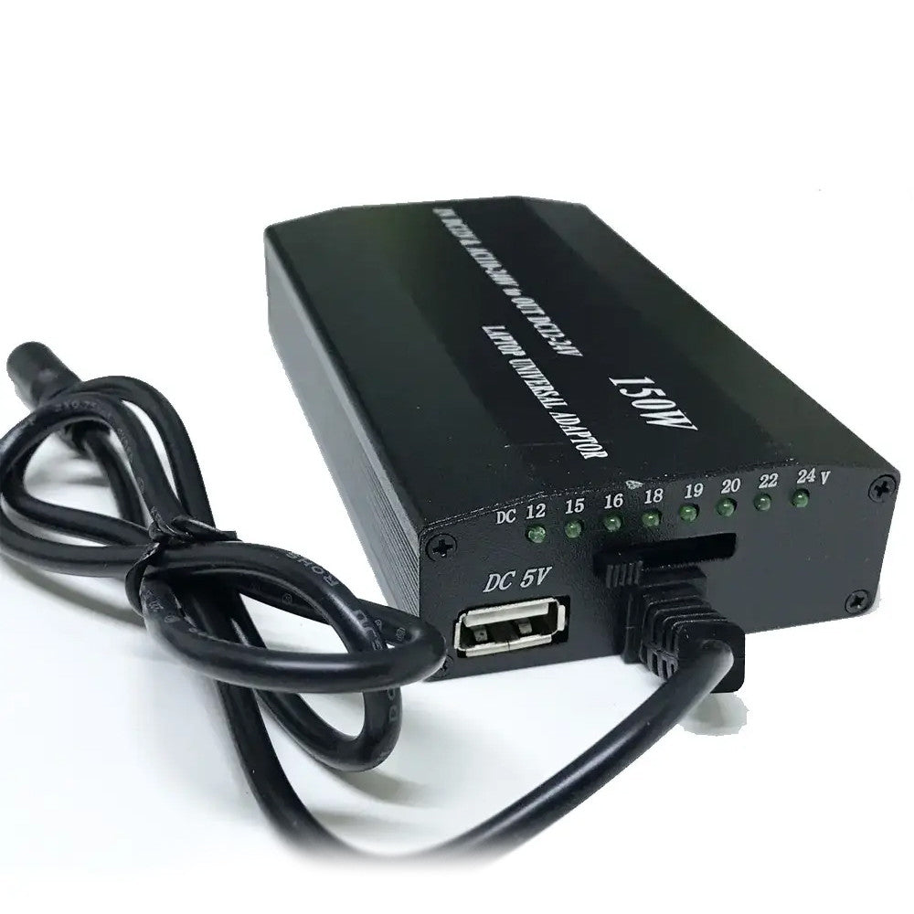 Зарядний пристрій для ноутбука MY-150W, 8 роз'ємів / Зарядка для ноутбука від прикурювача в авто