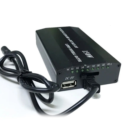 Зарядний пристрій для ноутбука MY-150W, 8 роз'ємів / Зарядка для ноутбука від прикурювача в авто