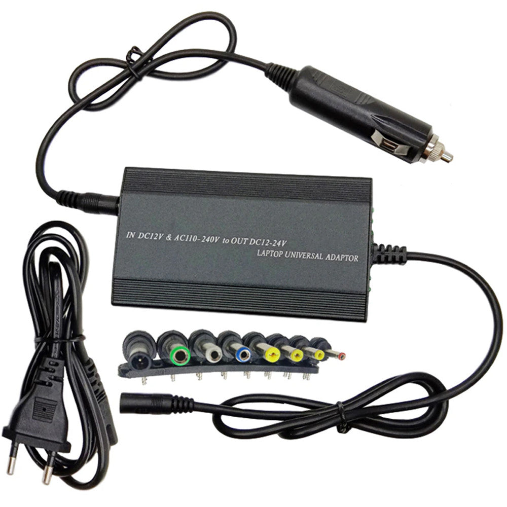 Зарядний пристрій для ноутбука MY-150W, 8 роз'ємів / Зарядка для ноутбука від прикурювача в авто