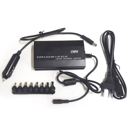 Зарядний пристрій для ноутбука MY-150W, 8 роз'ємів / Зарядка для ноутбука від прикурювача в авто