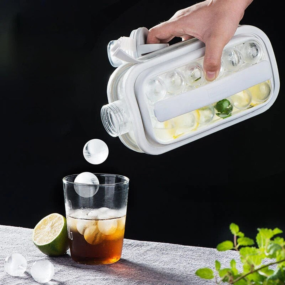 Силіконова форма для льоду на 17 кульок ICE CUBE TRAY / Переносна портативна пляшка для льоду