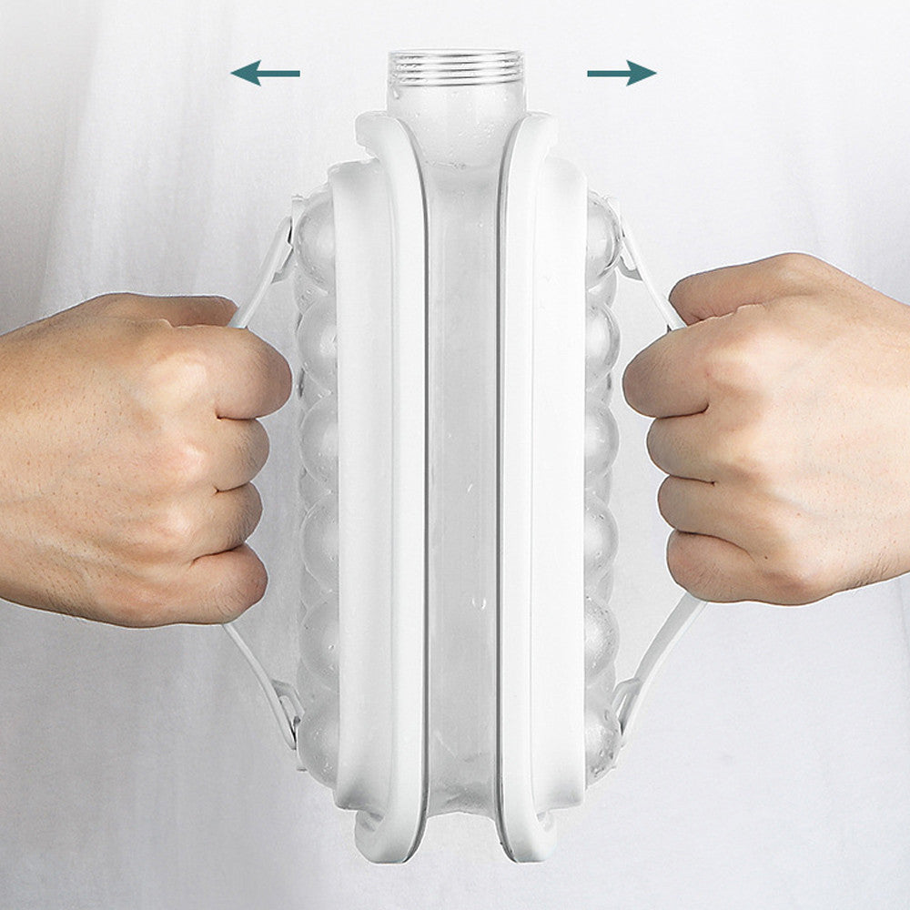 Силіконова форма для льоду на 17 кульок ICE CUBE TRAY / Переносна портативна пляшка для льоду