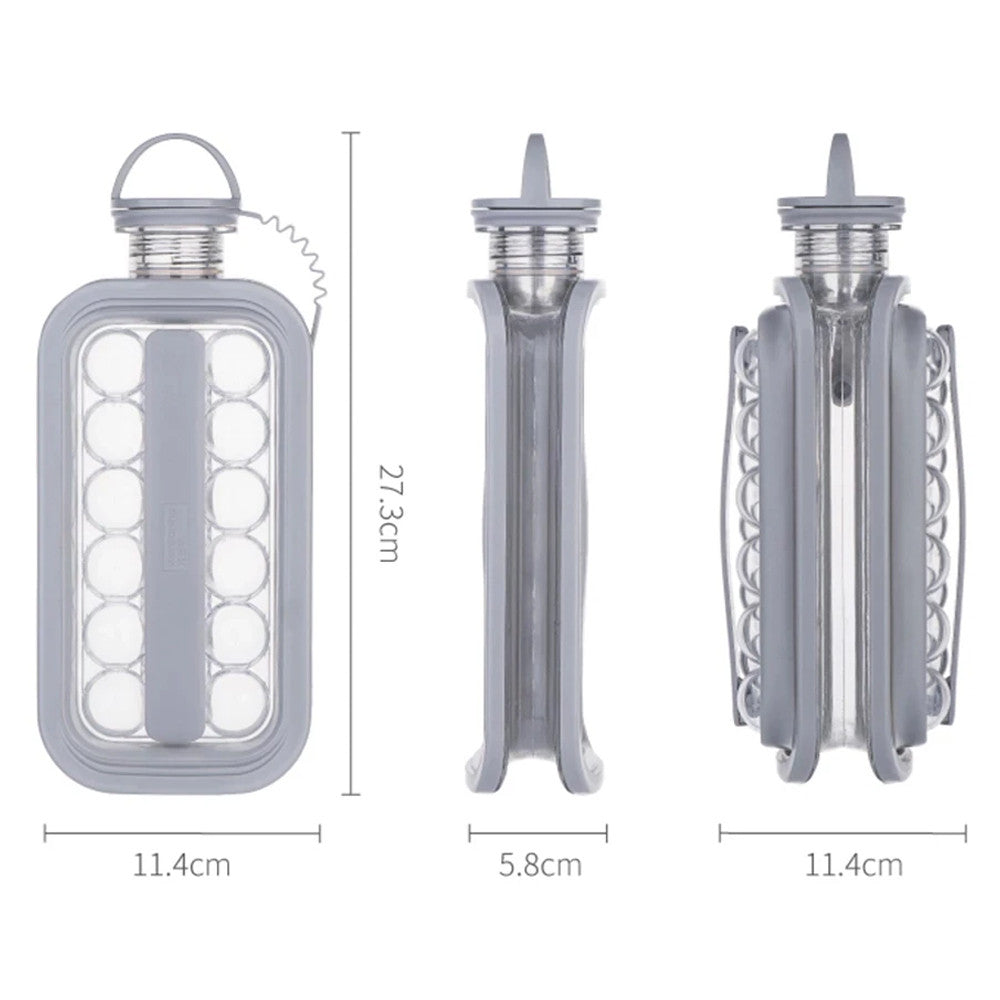 Силіконова форма для льоду на 17 кульок ICE CUBE TRAY / Переносна портативна пляшка для льоду