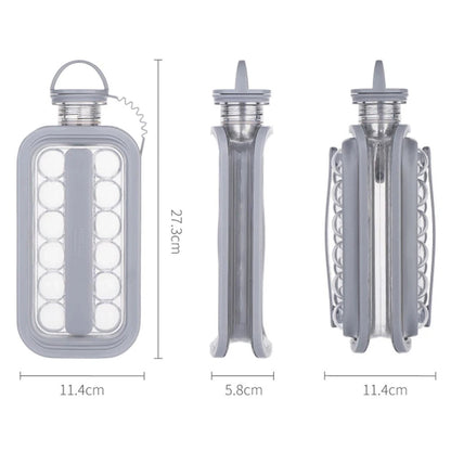 Силіконова форма для льоду на 17 кульок ICE CUBE TRAY / Переносна портативна пляшка для льоду