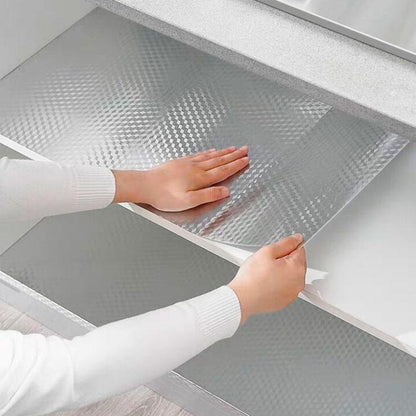 Самоклеюча алюмінієва фольга 5м х 60см, Ромб / Водонепроникна плівка для кухонних поверхонь