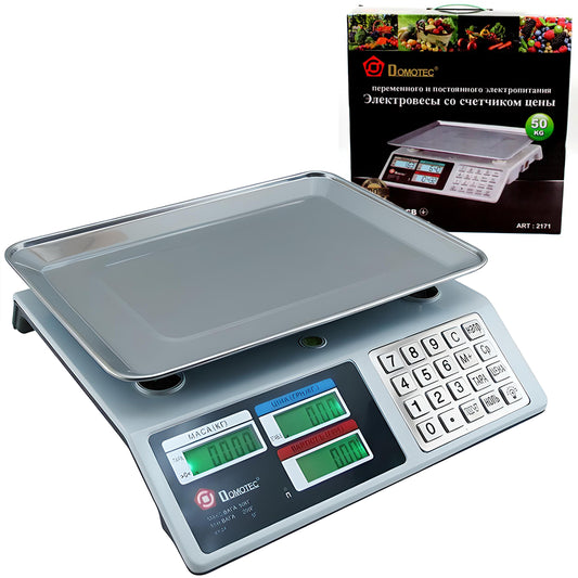 Електронні торгові ваги до 50 кг MS-982S / Настільні електроваги для торгівлі