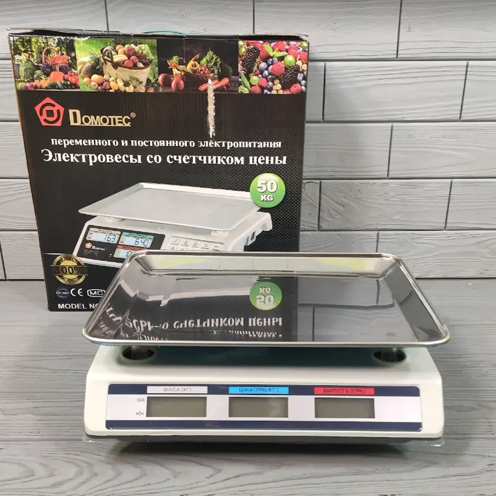 Електронні торгові ваги до 50 кг MS-982S / Настільні електроваги для торгівлі