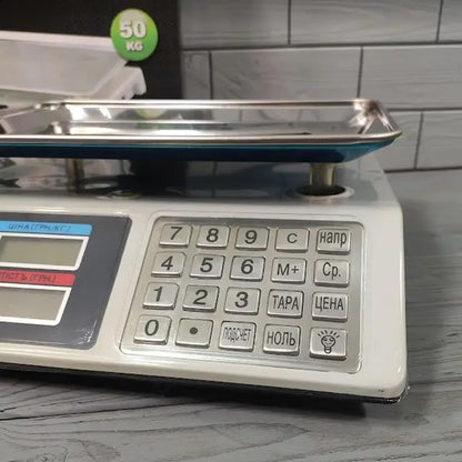 Електронні торгові ваги до 50 кг MS-982S / Настільні електроваги для торгівлі